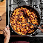 HexClad Hybrid Nonstick 8-Quart Stockpot with Tempered Glass Lid, Stay-Cool Handles, Dishwasher-Friendly, Oven-Safe Up to 900°F, Induction Ready, Compatible with All Cooktops