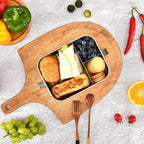 UPTRUST Stainless Steel Bento Lunch Box, 3-Compartment Large 1400ML Metal Bento Box for Kids or Adults, Container with Lockable Clips to Leak Proof