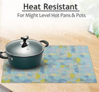 Ruvanti Placemats 100% Cotton 13x19 Inch, Dining Table Placemats Set of 6, Modern Place Mats for Dining Table Decor, Kitchen & Table Linens, Coffee Mat for Christmas Dinners - Quarterly