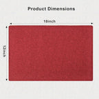 Red Christmas Placemats Set of 8 - Festive Easy to Clean Linen-Style Fabric Table Mats - Machine Washable & Heat Resistant Non-Slip Design for Thanksgiving and Holiday Dining (Wine Red, 8)