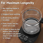 Glass Electric Kettle With Tea Infuser and Temperature Control - 1.5L Stainless Steel Tea Maker, 1200W Rapid Boiling, Programmable Control for Teas and Coffee - Black