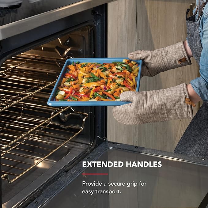 KitchenAid 13x18in Nonstick Aluminized Steel Baking Sheet, Blue Velvet