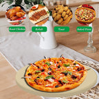 Round Pizza Stone, Heavy Duty Cordierite Pizza Grilling Stone, Baking Stone, Pizza Pan, Perfect for Oven, BBQ and Grill, Thermal Shock Resistant, Durable and Safe, 12 Inch Round, 4.6Lbs