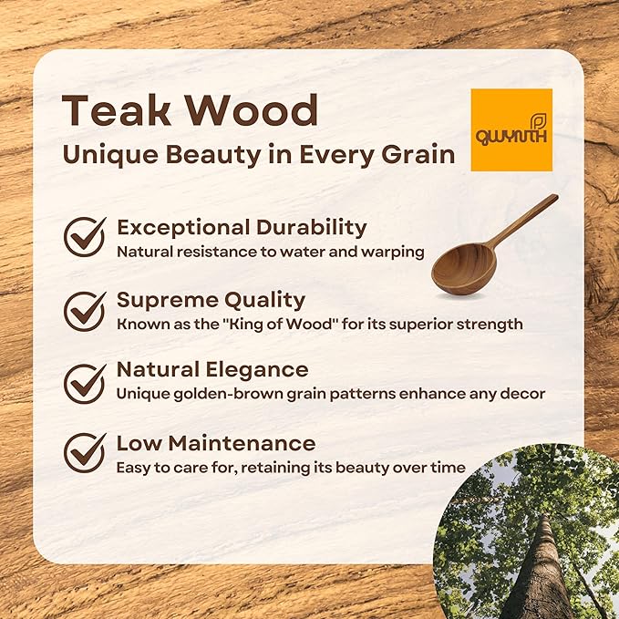 Wooden Coffee Spoon, Handmade Teak Wood Scoop for Ground Coffee, Beans and Tea 1 Tablespoon for Jars and Containers (1 Piece)