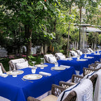 sancua Rectangle Tablecloths for 4ft Tables, 6 Pack - 60x84 Inch - Royal Blue Washable Fabric Cloth Table Cloth, Reusable Polyester Table Covers for Wedding Party, Banquet, Independence Day