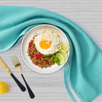 Homaxy Premium Kitchen Towels(18”x 28”, 6 Pack), Large Cotton Kitchen Hand Towels, Flat and Terry Dish Towels, 380 GSM Highly Absorbent Tea Towel Set with Hanging Loop, Teal