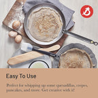 De Buyer MINERAL B Carbon Steel Crepe & Tortilla Pan - 9.5” Diameter, 8.3” Cooking Surface - Ideal for Making & Reheating Crepes, Tortillas & Pancakes - PFAS, PFOA & PFOS Free - Made in France