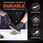 Kitchen perfection Handmade Chefs Carving Knife For Meat Cutting- Extremely Sharp Cooking Knife 8 Inch -Hand Sharpen Best Gift For Men - High Carbon Steel w/Canvas Sheath