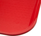 Carlisle FoodService Products Cafe Fast Food Cafeteria Tray with Patterned Surface for Cafeterias, Fast Food, And Dining Room, Plastic, 17.87 X 14 X 0.98 Inches, Red