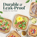 Palm Leaf Plate Bamboo Paper Disposable 6 Inch 100 Bulk Appetizer and Dessert Square Party Pack Eco Biodegradable Compostable Wooden Plates Better Than Plastic Plates By KoalaLove