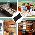 2 Pack Bar Mat, Drying Mat Household Bar Tools,Black Cocktail Bar Mat 5.9''X12''，Suitable for Bar, Outdoor Camping, Home Bar Bar Mat