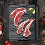 Cast Iron Griddle for Camp Chef, Reversible Griddle for Outdoor Cooking 14" x 16" for Camp Chef 2 Burner Stove Explorer 2-Burner, 3-Burner, 2X, 3X, Single Burner Stove