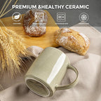 GBHOME Large Coffee Mugs Set of 4, 18oz Handmade Ceramic Coffee Mugs Set with Gradient color for Latte/Tea/Beer/Hot Cocoa, Dishwasher & Microwave Safe, Cappuccino