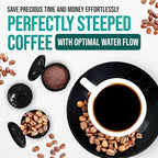 Reusable K Cups for Keurig Supreme, K Supreme Plus, K Slim, K-Brew Chill, K Duo Hot and Iced Gen 2 by PureHQ - Refillable Kcup for Keurig Coffee Maker - MultiStream Coffee Pods Filter - 4 Pack