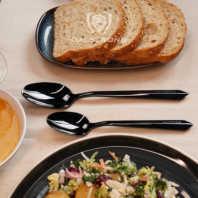 Dalstrong Flatware Cutlery Set - 20 Piece - Black High-Carbon Stainless Steel - Silverware Dinner Knife, Dinner Fork, Dinner Spoon, Dessert Fork, Dessert Spoon - Service for 4 - Table Dinner Set