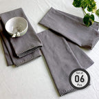Hand Towels 100% Cotton Solid Kitchen Dish Cloths 18"x 28", Grey, Pack of 6 Decor Kitchen Hand Towel Reusuable Dish Towel for Cleaning & Drying Tea Towels Set with Hanging Loop