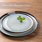 LERATIO Ceramic Dinnerware Sets for 4,12 Pieces Poreclain Plates and Bowls Sets,Scratch Resistant Dishes,Dishwasher & Microwave Safe,Oven Safe Dishes Set,Service for 4-Gray White