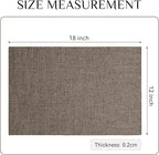 Softalker Faux Linen Placemats Set of 4-12 x 18 Inch, Heat Resistant Double Layered Durable Burlap Farmhouse Place Mats, Non-Slip Washable Rustic Table Mats for Dining, Kitchen, Party（Brown