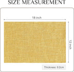 Softalker Faux Linen Placemats Set of 12-12 x 18 Inch, Heat Resistant Double Layered Durable Burlap Farmhouse Place Mats, Non-Slip Washable Rustic Table Mats for Dining, Kitchen, Party（Yellow