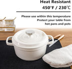 Home Brilliant Black Placemats Set of 6 Heat Resistant Dining Table Fall Halloween Place Mats Kitchen Cloth Table Mats, Black