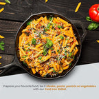 Utopia Kitchen Saute Fry Pan Pre-Seasoned Cast Iron Skillet With Lid, Frying Pan, Cast Iron Pan, Safe Grill Cookware for Indoor & Outdoor Use (1, Black, 10 Inch)