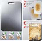 100% Pure Titanium Cutting Boards For Kitchen 14x10 Inch. Heavy-duty Thick Titanium Cutting Board 2mm, Durable & Dishwasher Safe. Ideal For Compact Kitchens & Quick Meal Prep.
