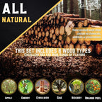 Whiskey Smoker Kit | Cocktail Smoker Kit| Bourbon Smoker Kit| Old Fashioned Smoker Kit with Quad Flame Torch, 6 Wood Chips & Wooden Box for Smoking Drinks| Whiskey Gift for Men (No Butane Incl.)