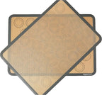 Amazon Basics Silicone Baking Mat for Macarons, Non-Stick, Food Safe, 16.5" x 11.6", Beige/Gray, Pack of 2