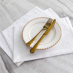 Home Brilliant White Placemats Set of 6 Heat Resistant Dining Table Place Mats for Kitchen Table for Wedding Party Holiday, Pure White