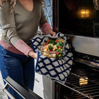 4pc Set of 8 Cup Large Glass Food Storage Containers with Lids - Airtight Meal Prep Container with Lid Lock - Freezer Microwave & Oven Safe Clear Lunch Bowl, Stackable Baking Pantry Organizer