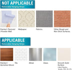 18 Medium Hooks+24 Removable Strips, White Utility Hooks, Heavy Duty with Adhesive Strips, Damage-Free Organize Hooks, No Tools Wall Hook for Hanging, Value Pack