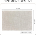 Softalker Faux Linen Placemats Set of 12-12 x 18 Inch, Heat Resistant Double Layered Durable Burlap Farmhouse Place Mats, Non-Slip Washable Rustic Table Mats for Dining, Kitchen, Party（Cream