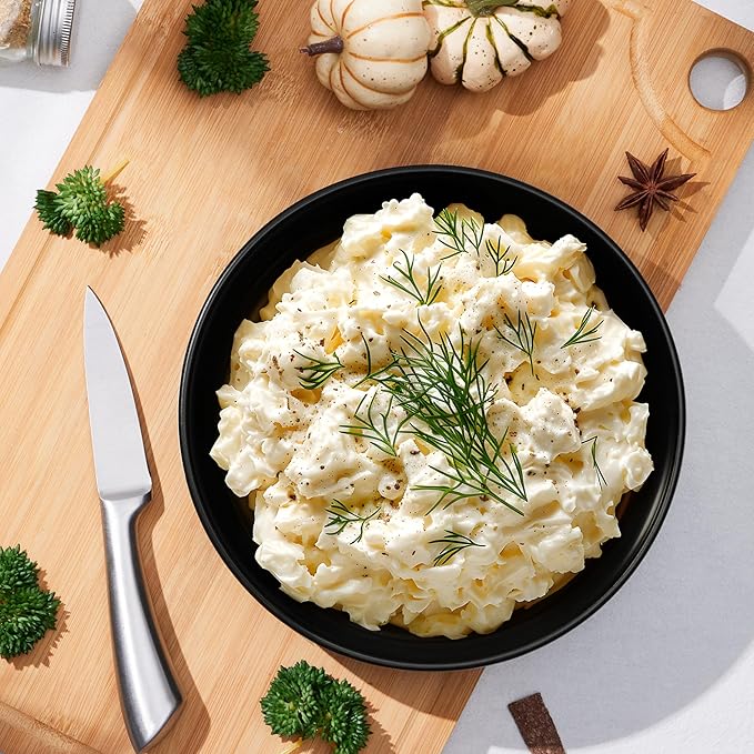 E-far Pasta Bowls Set of 4-35oz Ceramic Large Serving Salad Bowls, Wide & Shallow Stoneware Pasta Plates for Salad, Soup, Dinner| Dishwasher & Microwave Safe | Matte Black