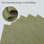 Leetaltree Pea Green Placemats Set of 4 - Heat Resistant Non-Slip Place mats for Dining Table, Washable Durable PVC Vinyl Woven Table Mats（Pea Green, 4）