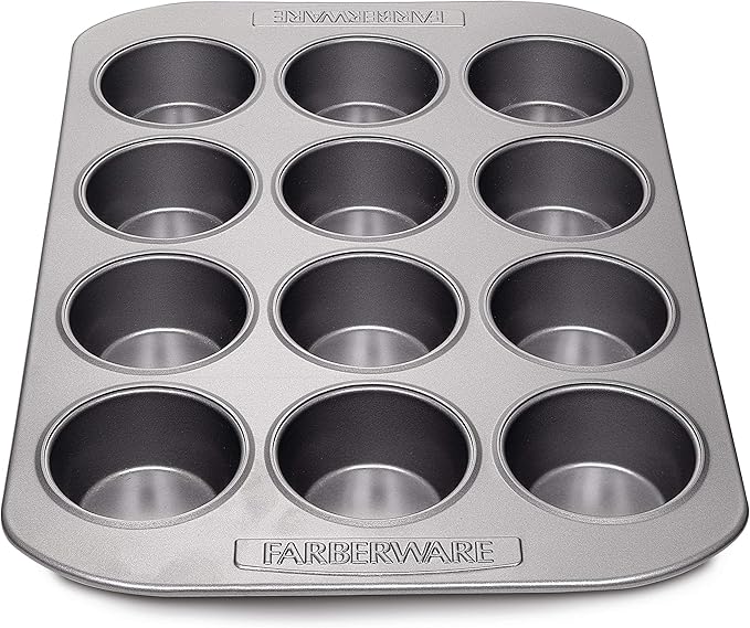 Farberware 12-c. Nonstick Nonstick Bakeware Muffin Pan, Gray