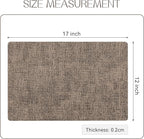 Romanstile Vinyl Placemats Set of 8-12 X 18 Inch - Heat Resistant Place Mats 100% Waterproof Oilproof Wipeable Reversible Faux Leather Table Mats for Kitchen/Dining/Party/Outdoor, Coffee