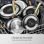 Gotham Steel 15 Pc Ceramic Cookware Set Nonstick, Ceramic Pots and Pans Set Non Stick with Steamer & Cooking Utensils, Non Toxic PFOA PFOS Free, Premium Stay Cool Handles, Oven & Dishwasher Safe