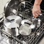 KitchenAid 71021 Stainless Steel Casserole with Lid, 4 Quart - Brushed Stainless Steel