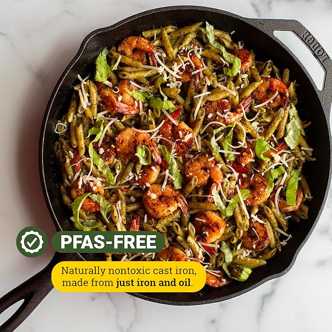 Lodge Pre-Seasoned Cast Iron Skillet Set - Set Includes 8 Inch Skillet, 10.25 Inch Skillet, and 12 inch Skillet - 3 Piece