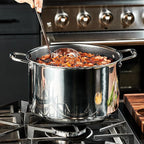 HexClad Hybrid Nonstick 10-Quart Stockpot with Tempered Glass Lid, Stay-Cool Handles, Dishwasher-Friendly, Oven-Safe Up to 900°F, Induction Ready, Compatible with All Cooktops