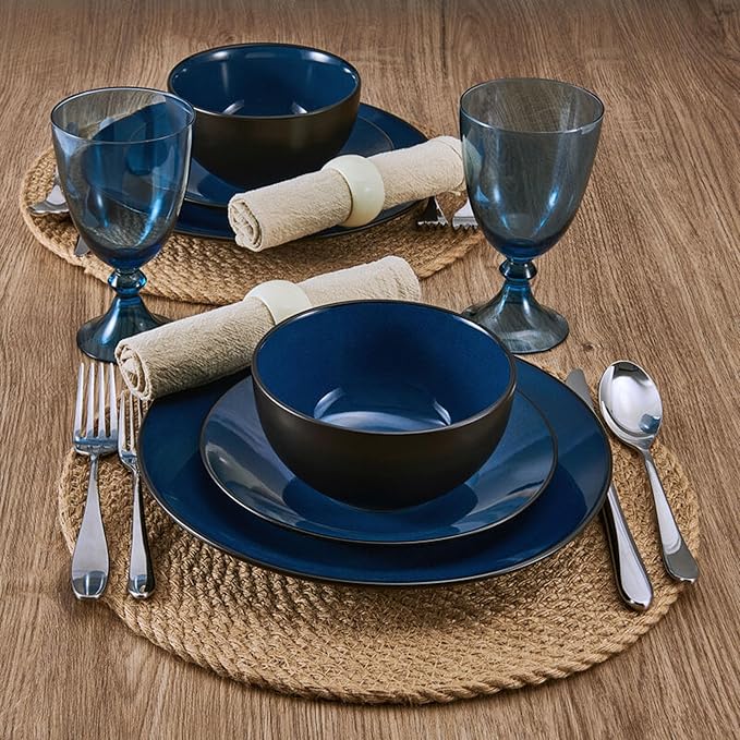 Pfaltzgraff Lucy 12 Piece Dinnerware Plate and Bowl Set, Service for 4