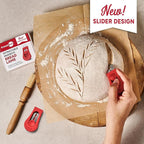 Sourdough Starter Kit – 34oz Starter Jar, 2 Cotton Rope Banneton Proofing Baskets, Magnetic Bread Lame for Scoring – Gift for Bakers & Complete Sourdough Bread Baking Set