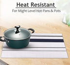 Ruvanti Placemats 100% Cotton 13x19 Inch, Dining Table Placemats Set of 6, Modern Place Mats for Dining Table Decor, Kitchen & Table Linens, Coffee Mat for Christmas Dinners - Navy Stripe