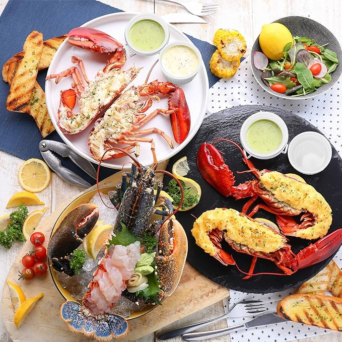 Treela 40 Pieces Ceramic Butter Warmers Set Included Butter Warmers Melter and 32 Tealight Candles for Chocolate Cheese Fondue Crab Lobster Microwave Oven Safe