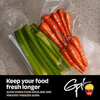 Guy Fieri's Flavortown 11” x 16’ Vacuum Seal Bag - 2-Pack BPA-Free Food Storage Bags, Freezer Safe, Locks in Flavor & Freshness, Reduces Waste, Ideal Kitchen Plastic Bags for Sealing & Preserving