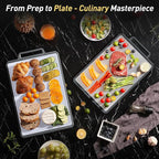 Titanium Cutting Boards for Kitchen Chopping Board with Handle Large Big Small Kitchen Meat Butcher Block Double Sided Pure Titanium and Wheat Straw PP Not Wood Bamboo Plastic Teak Grey/White