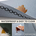 Placemats Set of 6, Heat Resistant & Waterproof Table Mats for Dining, Non Slip Scratch Proof Place Mats for Kitchen, Easy to Clean - Outdoor,Indoor Use（17x12 Inch）