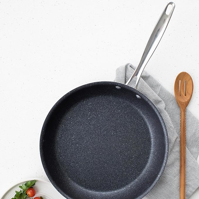 Nordic Ware Basalt Aluminum Saute Skillet, 12-Inch, Ceramic Coating