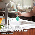 DI ORO Silicone Spatula Set - Rubber Kitchen Spatulas for Baking, Cooking, & Mixing - 600°F Heat-Resistant & BPA Free Silicone Scraper Spatulas for Nonstick Cookware - Dishwasher Safe (3pc, Mint)