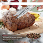 KitchenAid All Purpose Kitchen Shears with Protective Sheath Durable Stainless Steel Scissors, Dishwasher Safe, Soft Grip Comfort Handle, 8.72 Inch, Pistachio